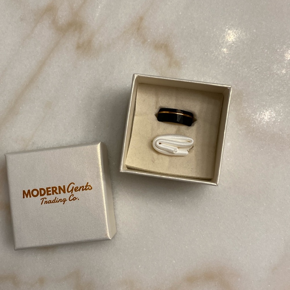 Modern Gents Men’s tungsten wedding band